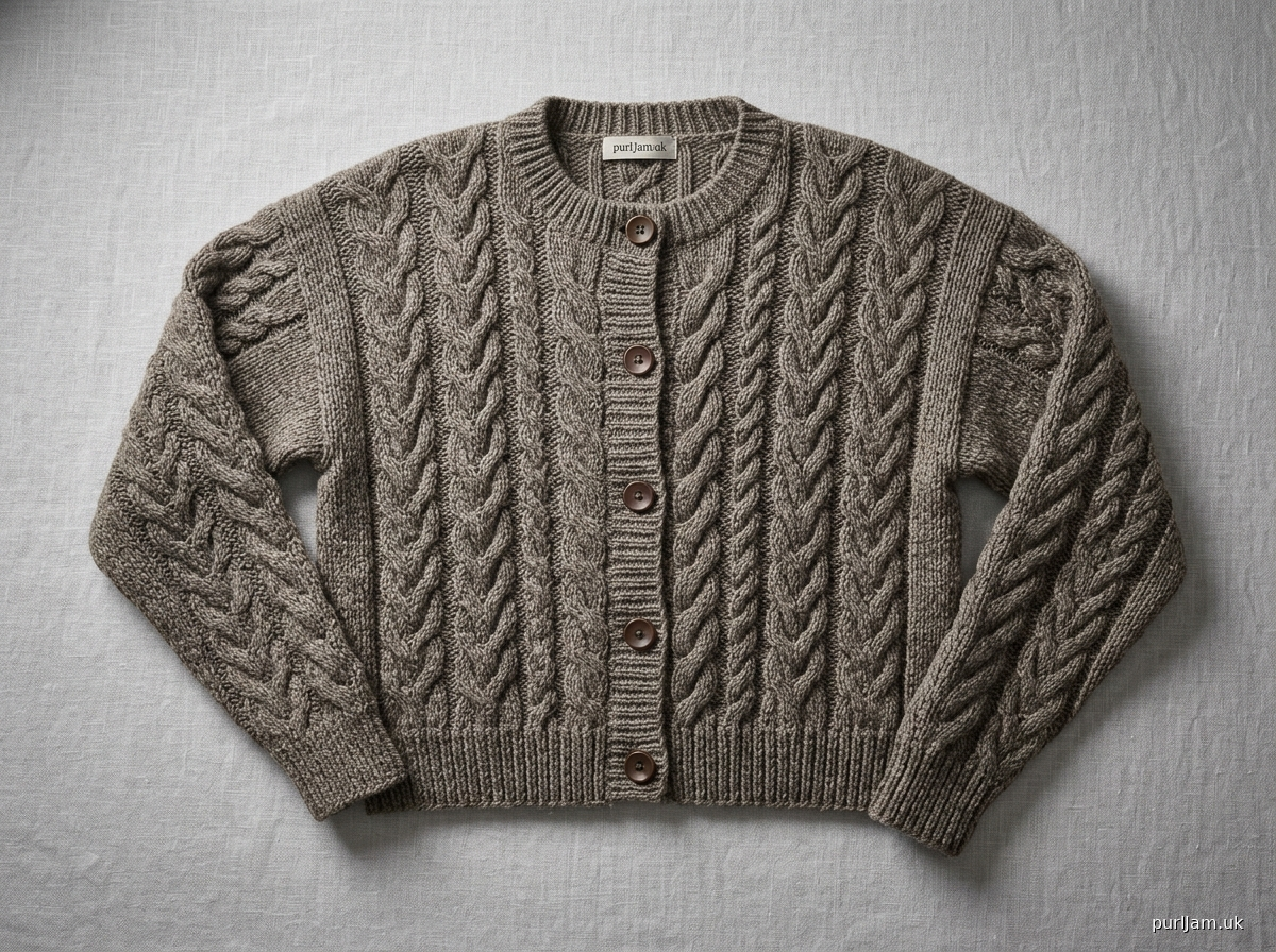 Cabled Crop Cardigan