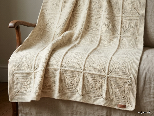 Solid Granny Square Blanket