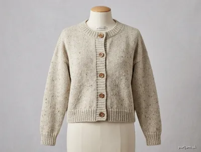 Stitch chart guide image for Easy Cropped Drop-Shoulder Cardigan
