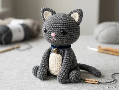 Stitch chart guide image for Amigurumi Cat – Simple Shapes Beginner Pattern