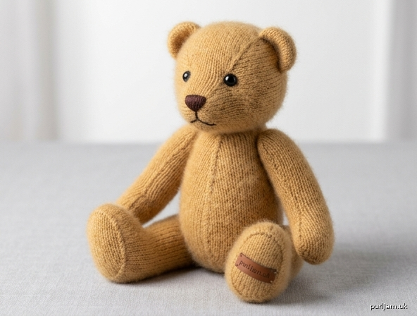 Mr Bramble A Fully Jointed Fluffy Knitted Bear