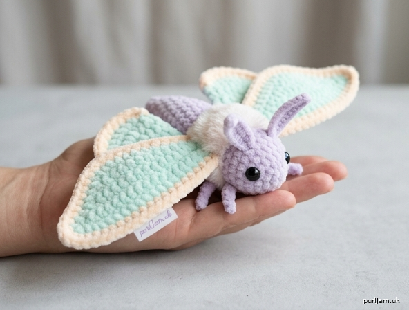 Pastel Dream Moth No Sew Plush Amigurumi
