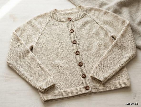 Easy One Piece Top Down Raglan Cardigan
