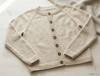 Stitch chart guide image for Easy One-Piece Top-Down Raglan Cardigan
