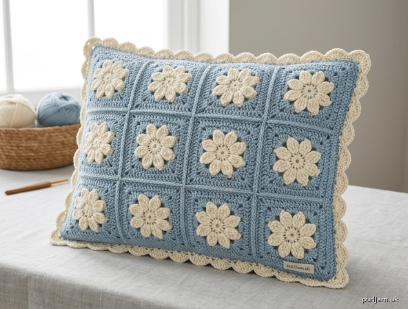 Ivory Blossom Pillow Cover