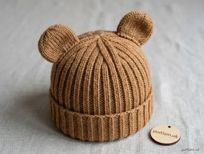Stitch chart guide image for Baby Bear Ribbed Beanie