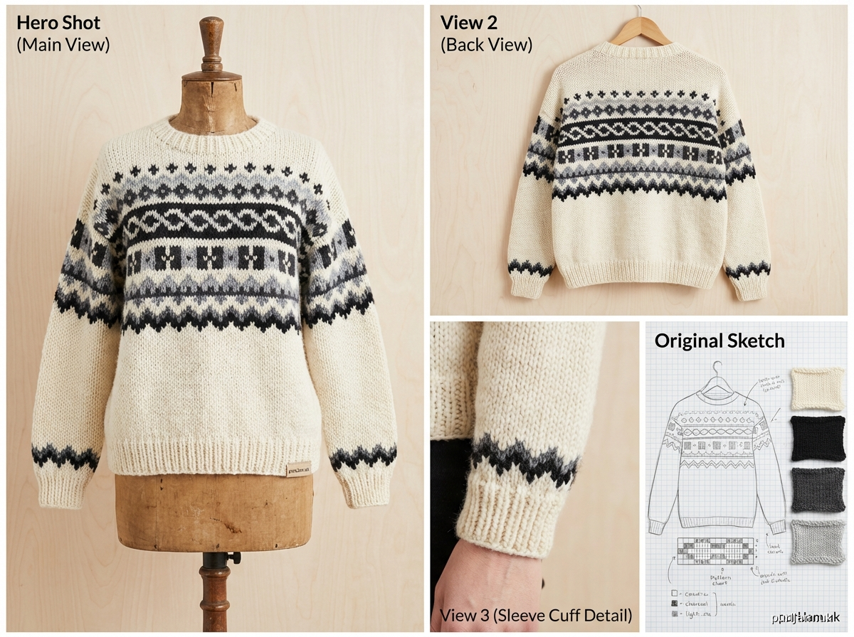 Nordic Geometric Fair Isle Pullover
