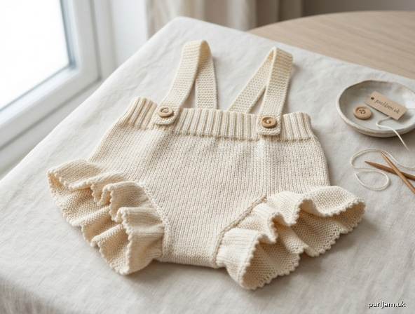 Newborn Ruffled Diaper Cover With Straps