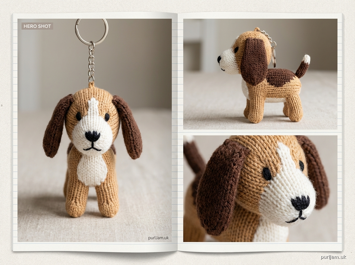Beagle Puppy Keychain