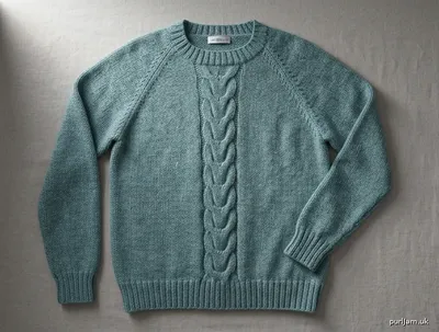 Stitch chart guide image for Broad Cable Raglan