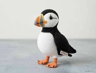 Stitch chart guide image for Atlantic Puffin Amigurumi