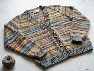 Stitch chart guide image for Scrappy Stripes Stockinette Cardigan (10ply Conversion)