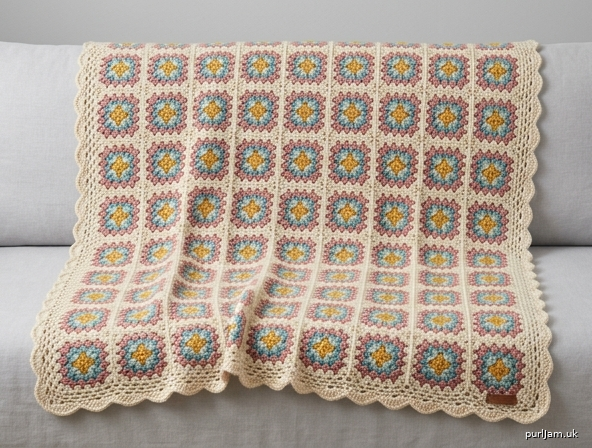 Classic Granny Square Throw