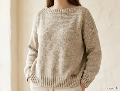 Stitch chart guide image for Easy Boxy Drop-Shoulder Boatneck Jumper