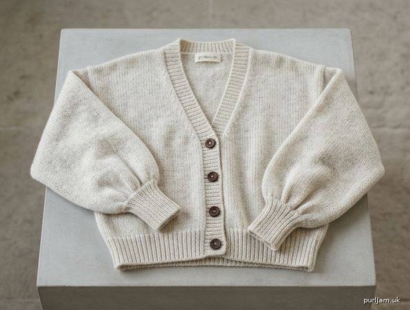The Cloudbank Cardigan Drop Shoulder Balloon Sleeve Cardigan