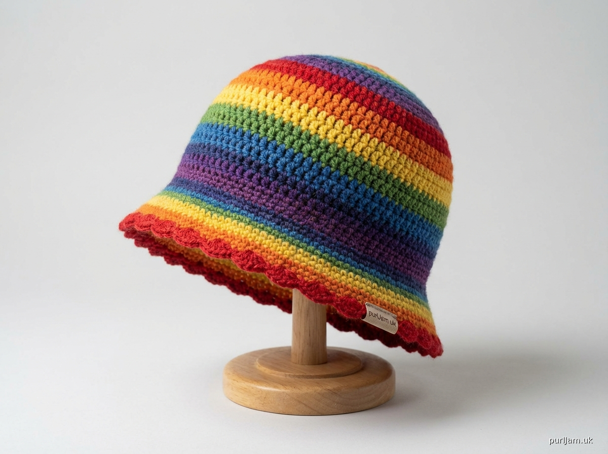 Rainbow Cloche Hat