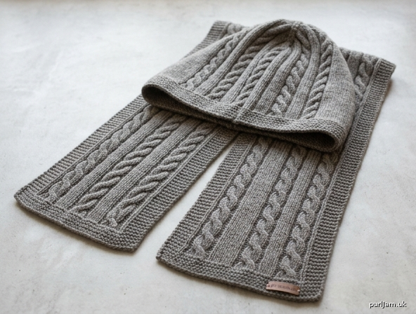 Ashbourne Cabled Hooded Scarf