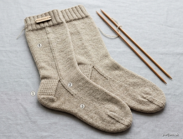 Easy Two Needle Knee High Socks