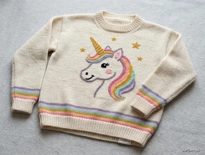 Stitch chart guide image for Starlight Unicorn Pullover