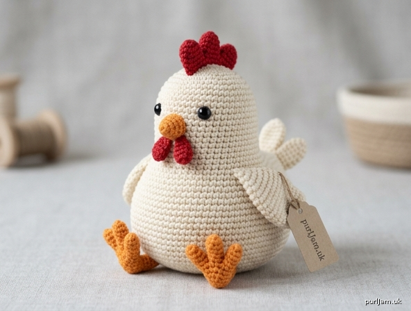 Generated preview image for Sitting Cream Chicken Amigurumi