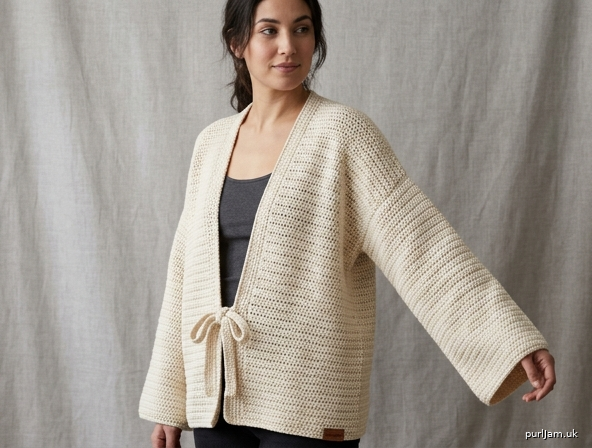 Slouchy Crochet Kimono Cardigan