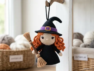 Stitch chart guide image for Crochet Witch Ornament