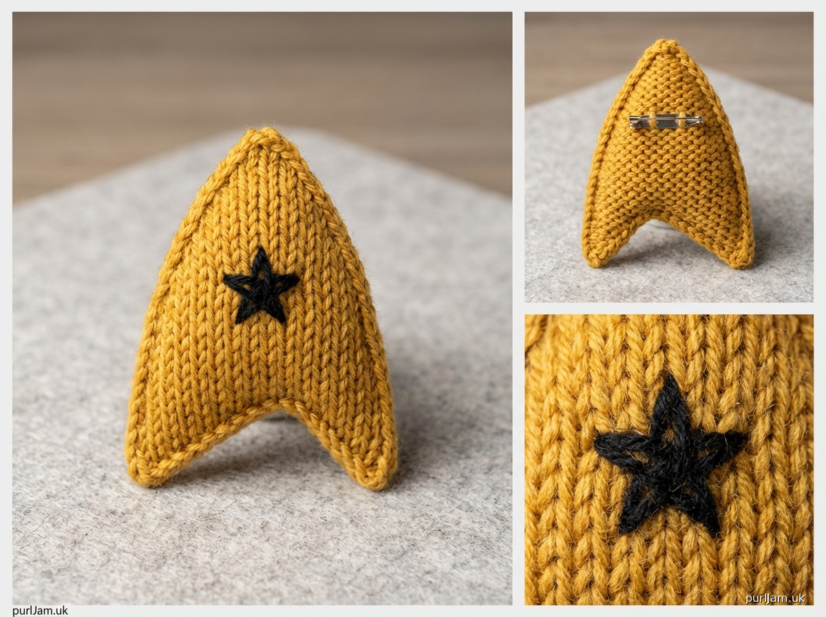 Star Trek Insignia Knitted Pin