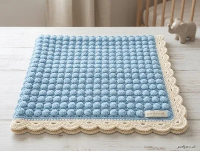 Stitch chart guide image for Sky Puff Baby Blanket