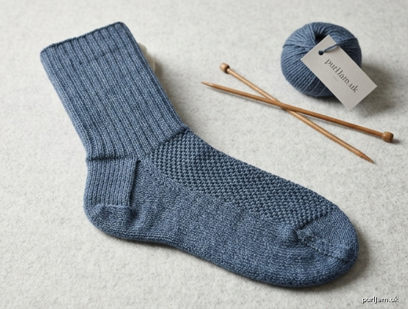 Shadow Wrap Double Knit Toe Up Socks