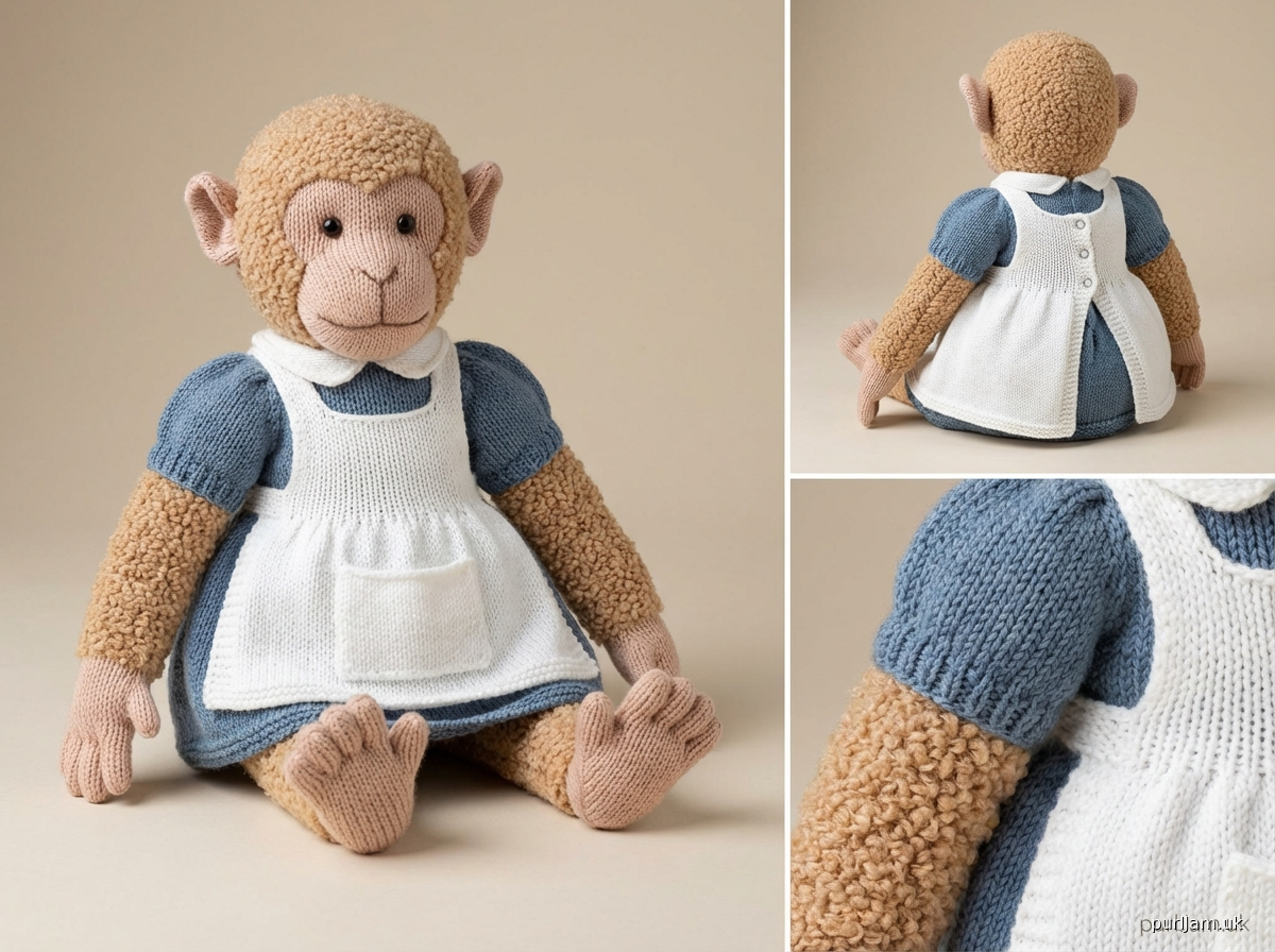 Mathilda A Knitted Rhesus Macaque Doll