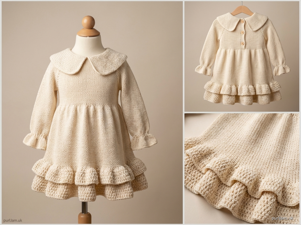 Ruffled Babydoll Dress With Peter Pan Collar