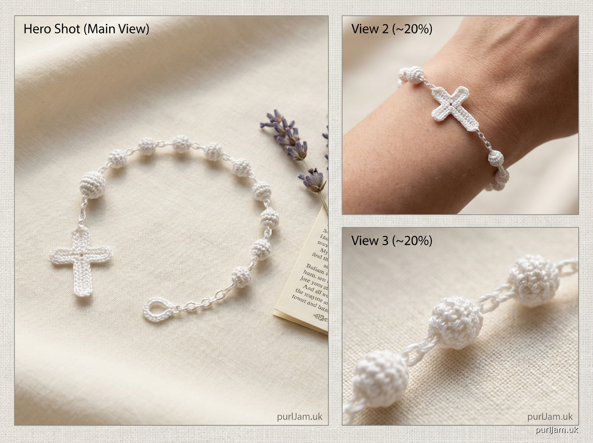 Ultra Simple Crochet Rosary Decade Bracelet Favor