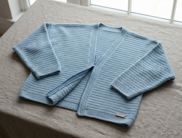 Soft Light Blue Zip Up Summer Cardigan