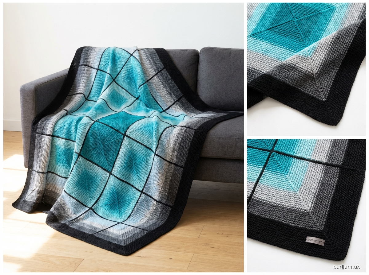 Mitered Granny Square Blanket