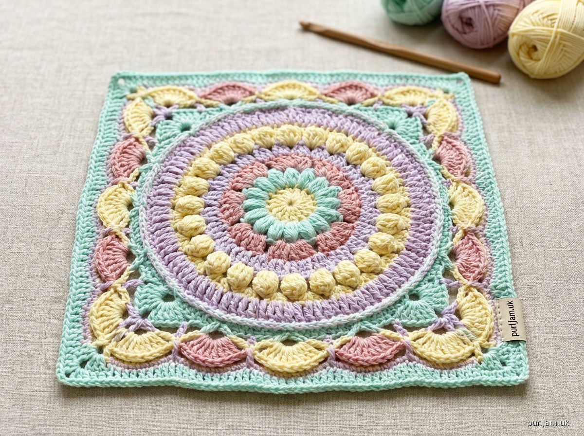 Pastel Garden Mandala Square