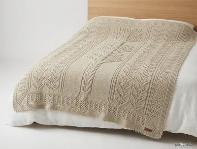 Stitch chart guide image for Tree of Life Ajour Bedspread