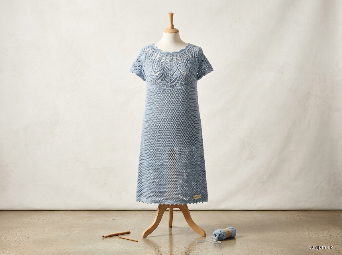 Celestial Lace Yoke Sweater Dress
