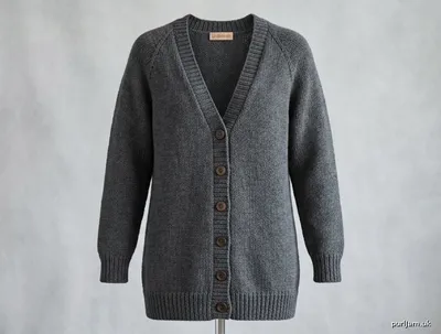 Stitch chart guide image for Longline V-Neck Raglan Cardigan