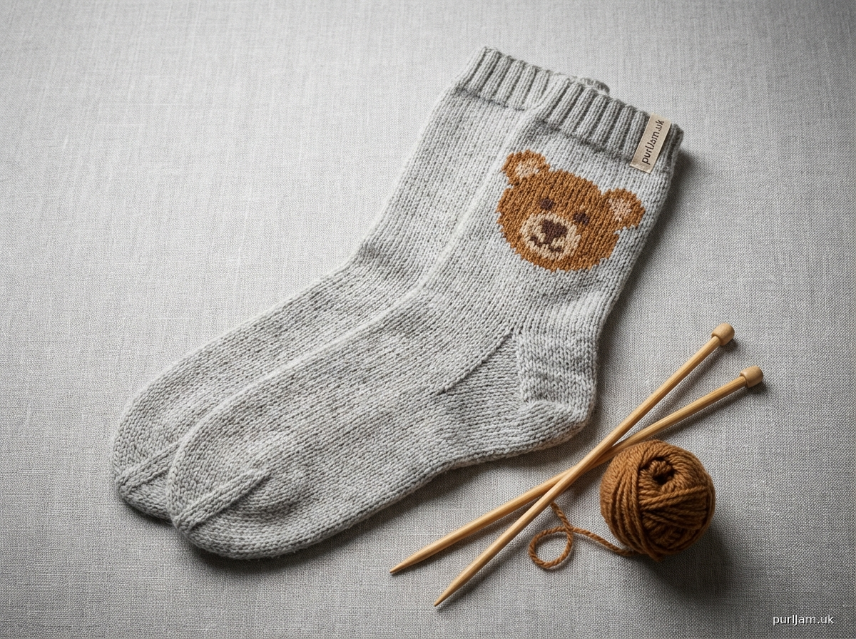 Teddy Bear Toe Up Socks