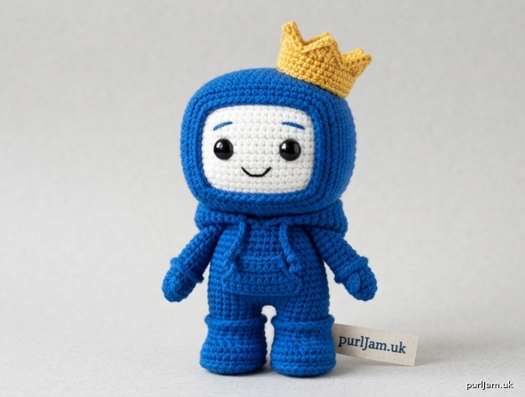 Chibi Blue King Mascot Crochet Amigurumi Pattern