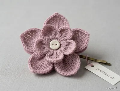 Stitch chart guide image for Beginner’s Airy Blossom Hair Pin