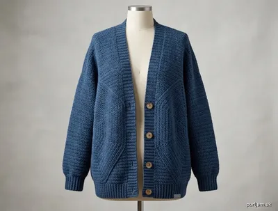 Stitch chart guide image for Solid Hexagon Cardigan