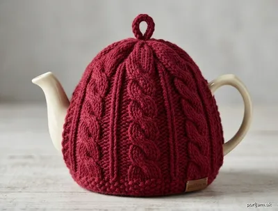 Stitch chart guide image for Cosy Cottage 6-Cup Cabled Teapot Cosy