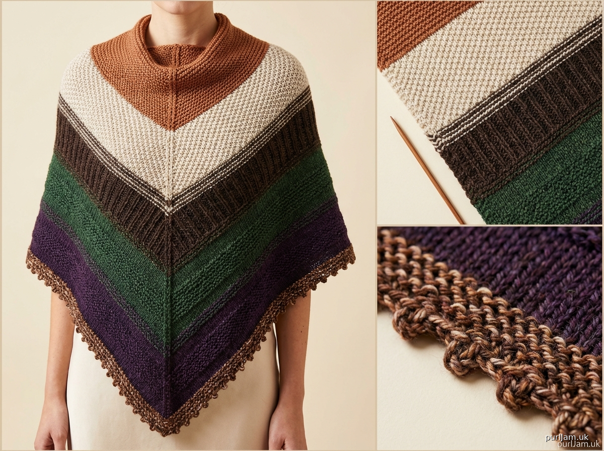 Cascading Colors Textured Shawl