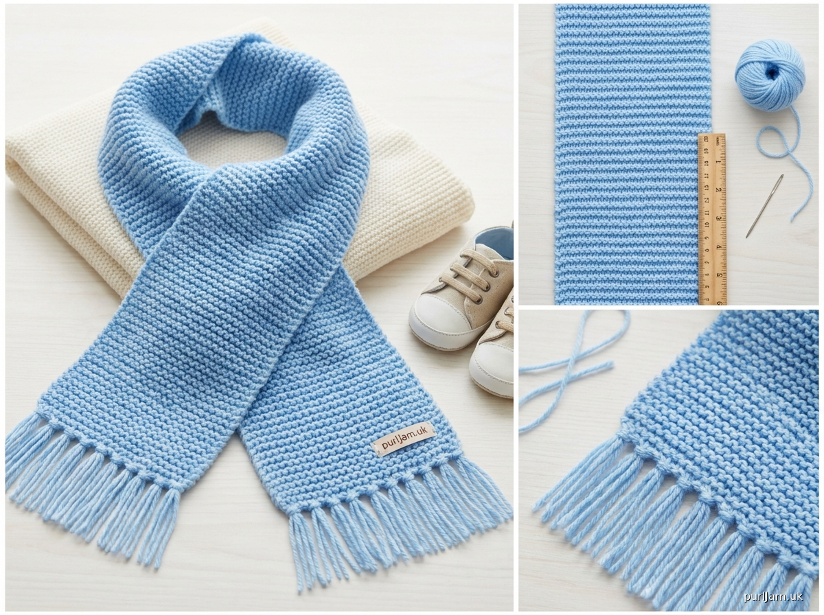 Little Blue Garter Scarf