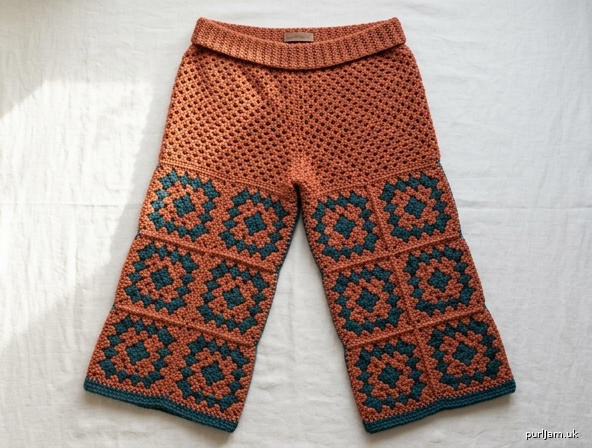 Granny Square Capri Pants