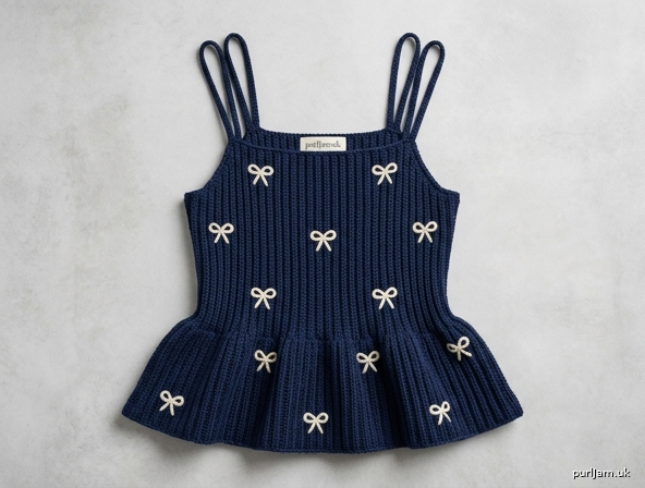 Midnight Bow Peplum Tank
