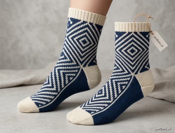 Cuff Down Stranded Colorwork Socks