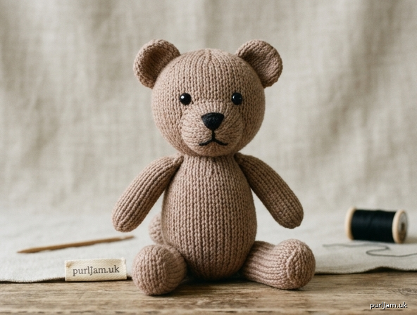 Generated preview image for Round-Eared Teddy Bear — Small Knitted Amigurumi