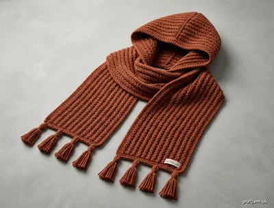 Stitch chart guide image for Alpine Textured Hooded Scarf
